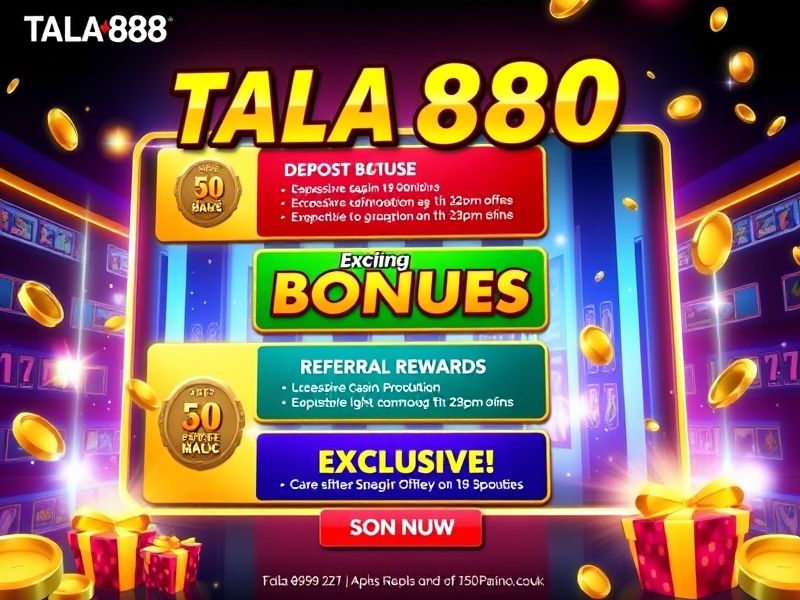 Welcome to Tala888.com, the premier online gambling platform offering a wide array of real money games, sports betting, and exclusive bonuses. Experience secure and fair gaming with top-tier providers.